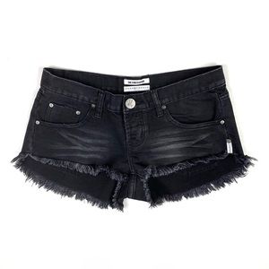 One Teaspoon Bonitas Black Wash Jean Shorts